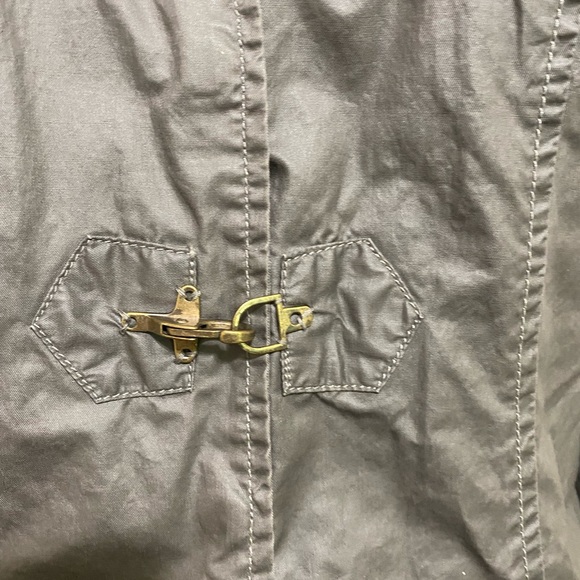 MUR MUR Taupe Brown Hooded Lightweight Utility Jacket - M - Picture 8 of 9